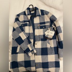 Brixton women’s blue long flannel jacket